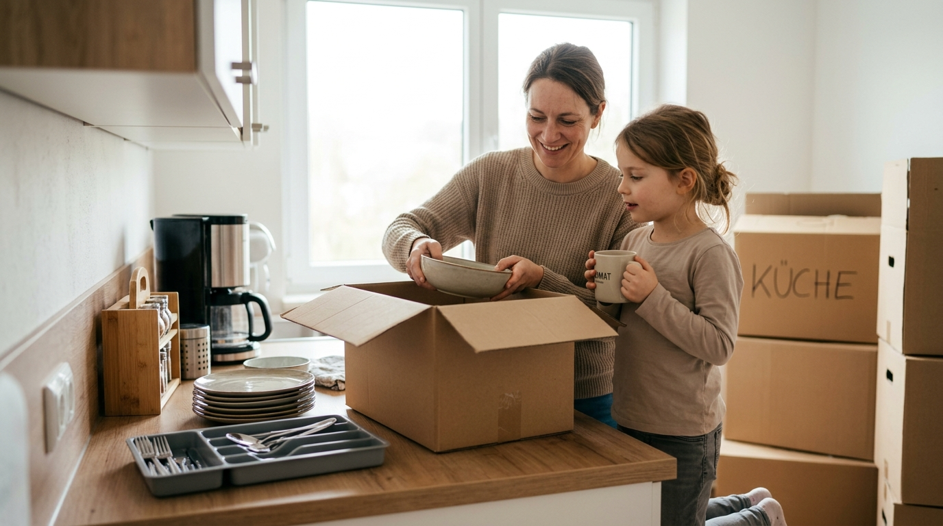 Vom Karton bis zum eingerichteten Zuhause