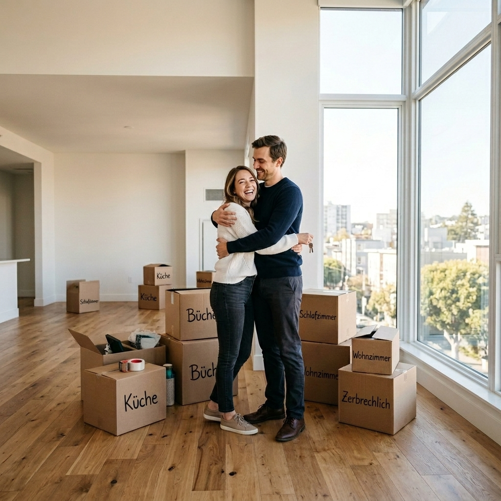 Paar im neuen Zuhause